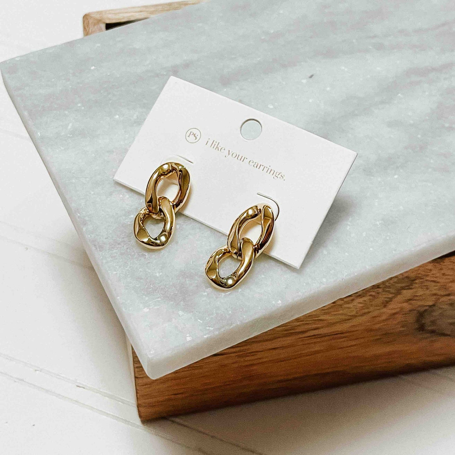 DOUBLE LINKED HOOP EARRINGS