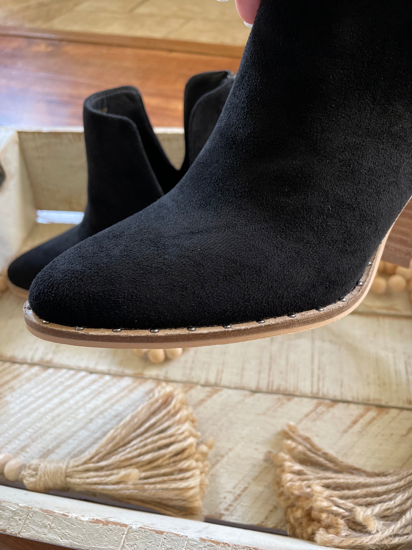 Black Faux Suede Boot