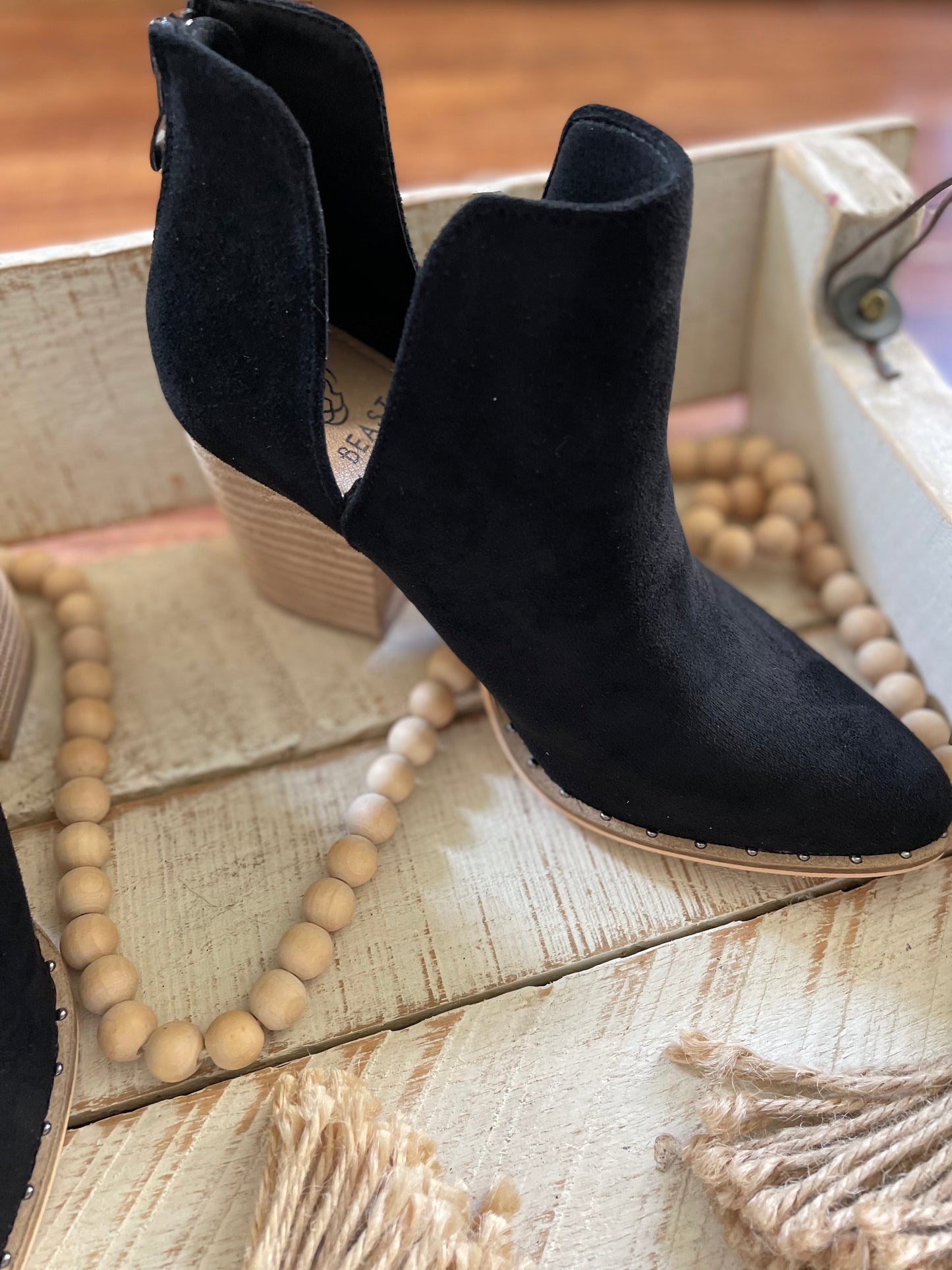 Black Faux Suede Boot