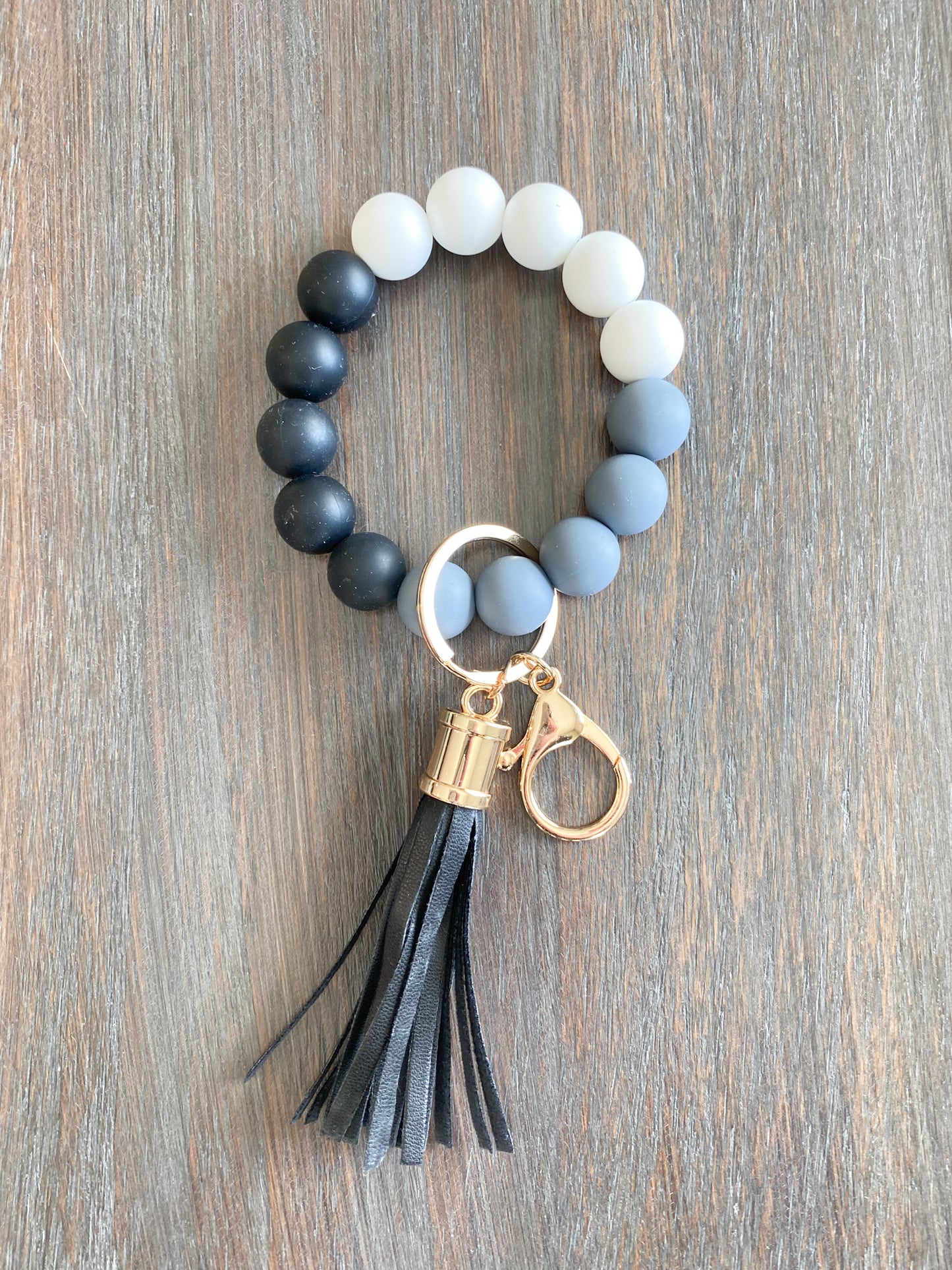 Silicone Bead Keychain Wristlet