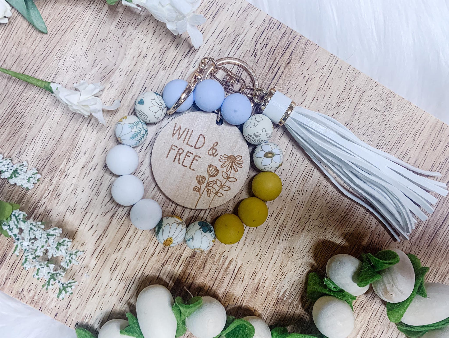 Silicone Wristlet Keychain - Wild & Free