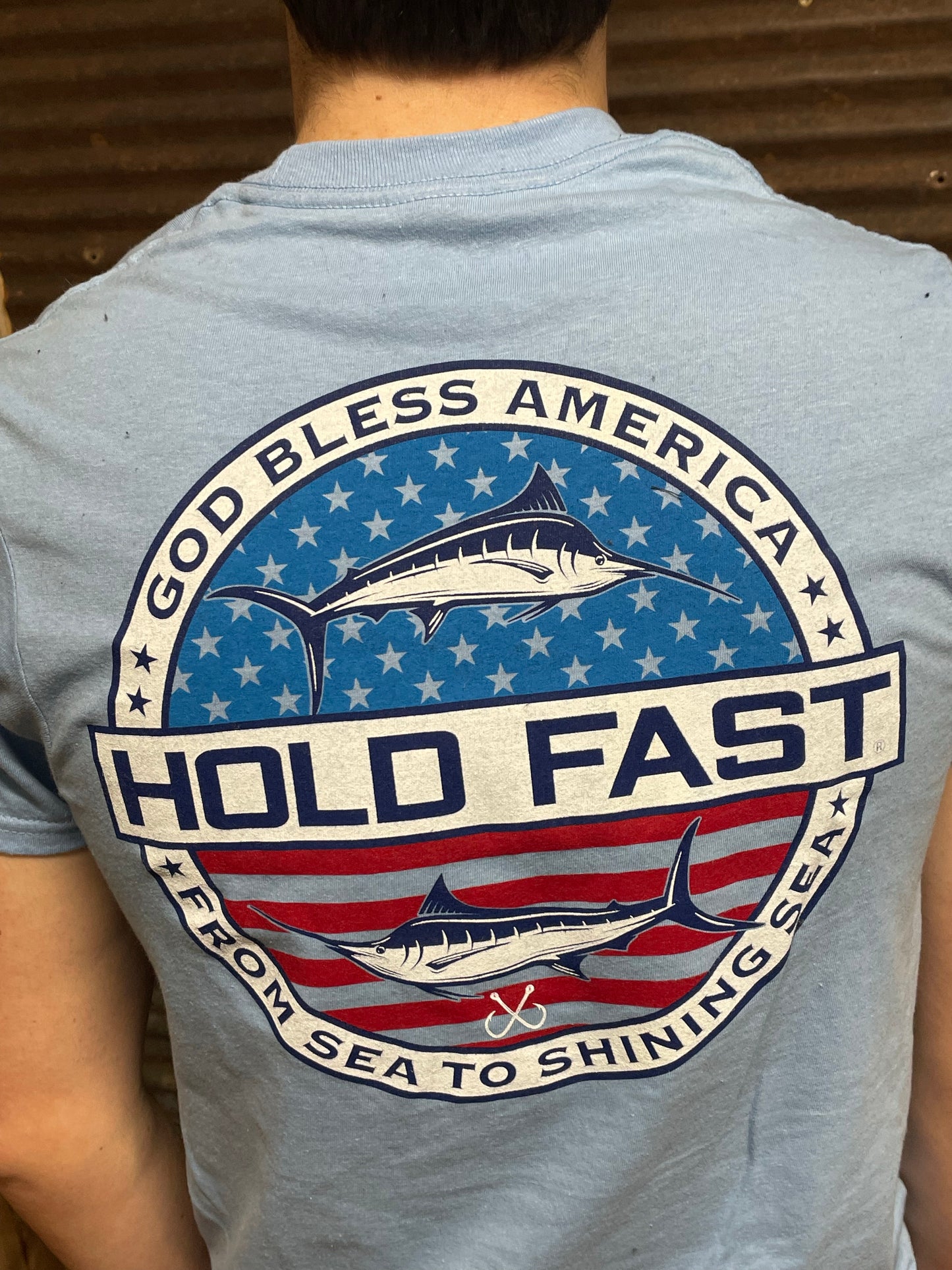 HOLD FAST Mens T-Shirt Sea To Shining Sea