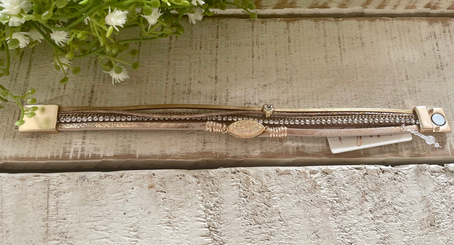 Magnetic Faux Leather Bracelets