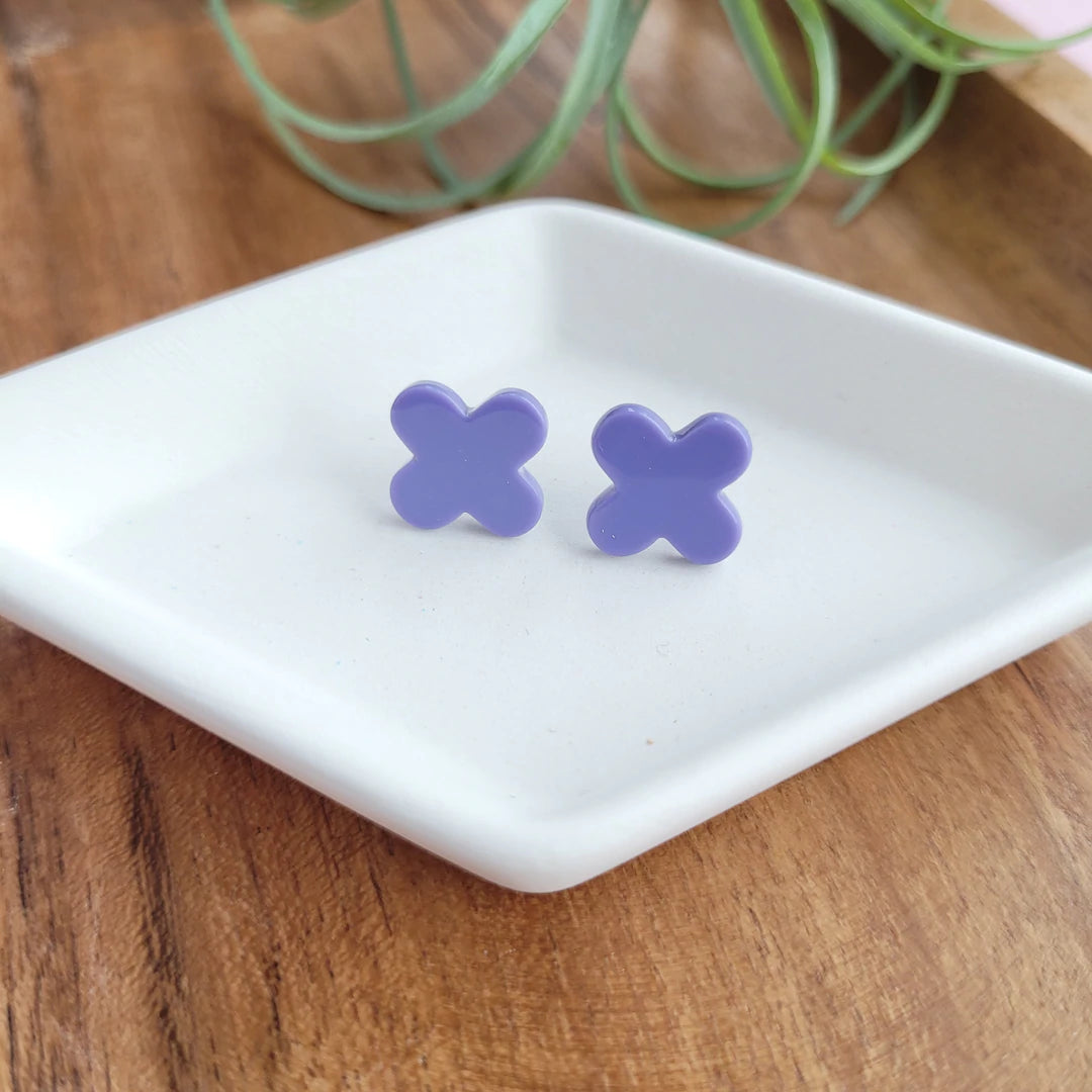 Clover Studs - Periwinkle