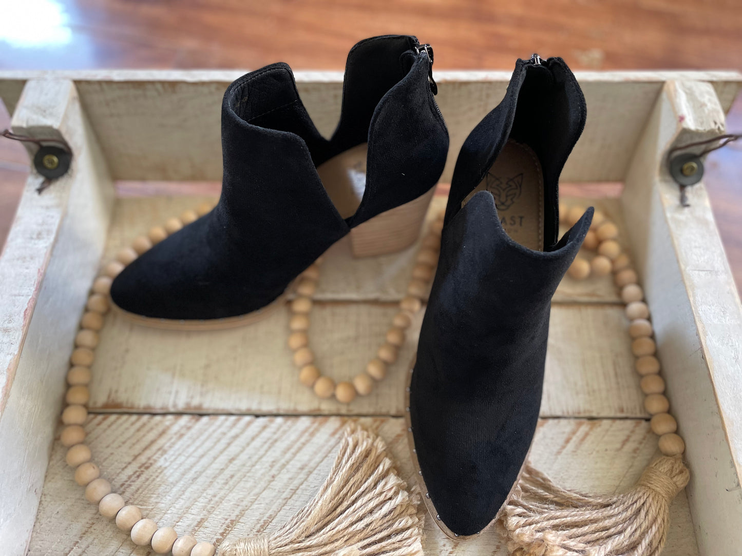 Black Faux Suede Boot