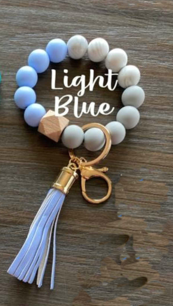 Silicone Bead Keychain Wristlet