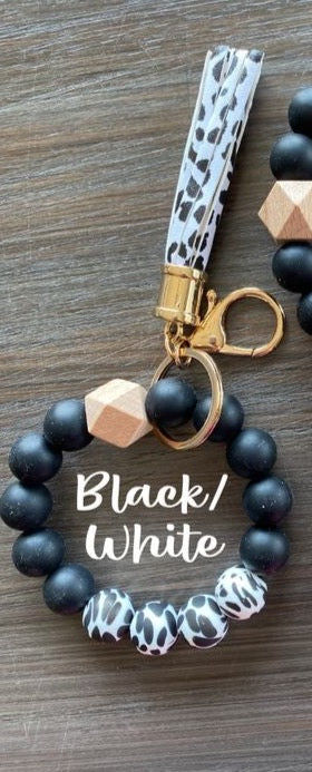 Silicone Bead Keychain Wristlet