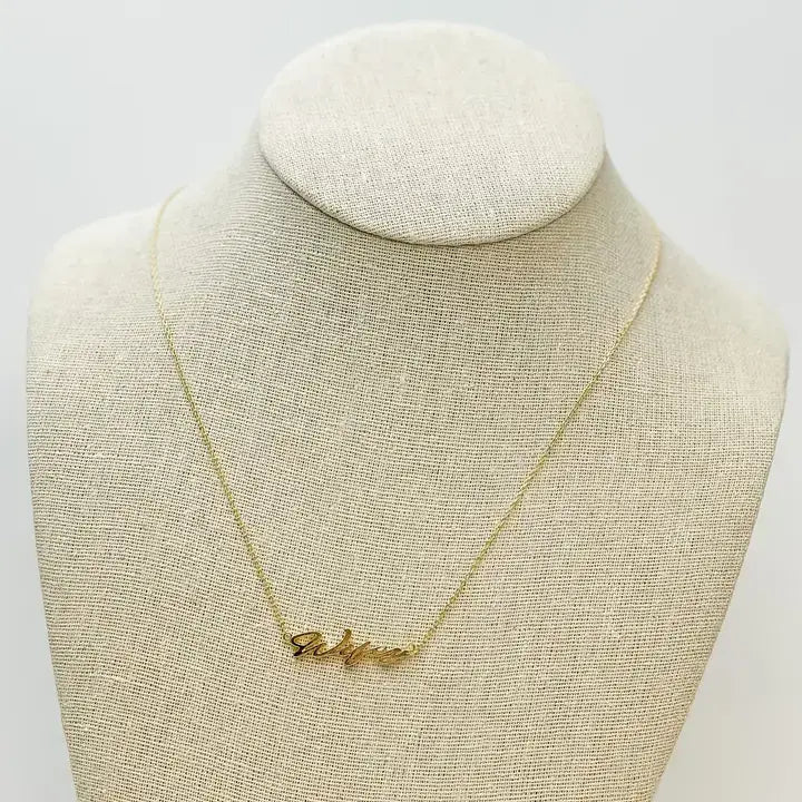 'Wifey' Gold Dipped Pendant Necklace