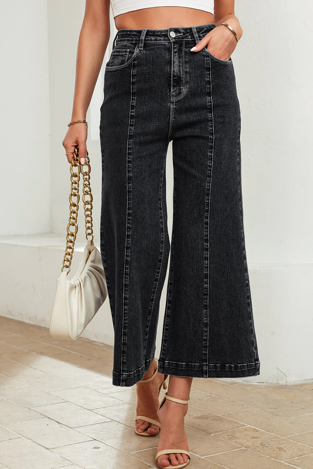 PRE-ORDER Flared Cropped Jeans