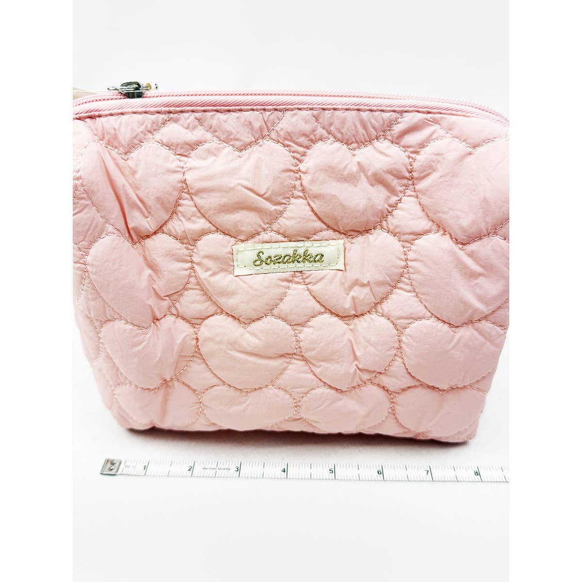 Large Heart Embossed Cosmetic Pouc