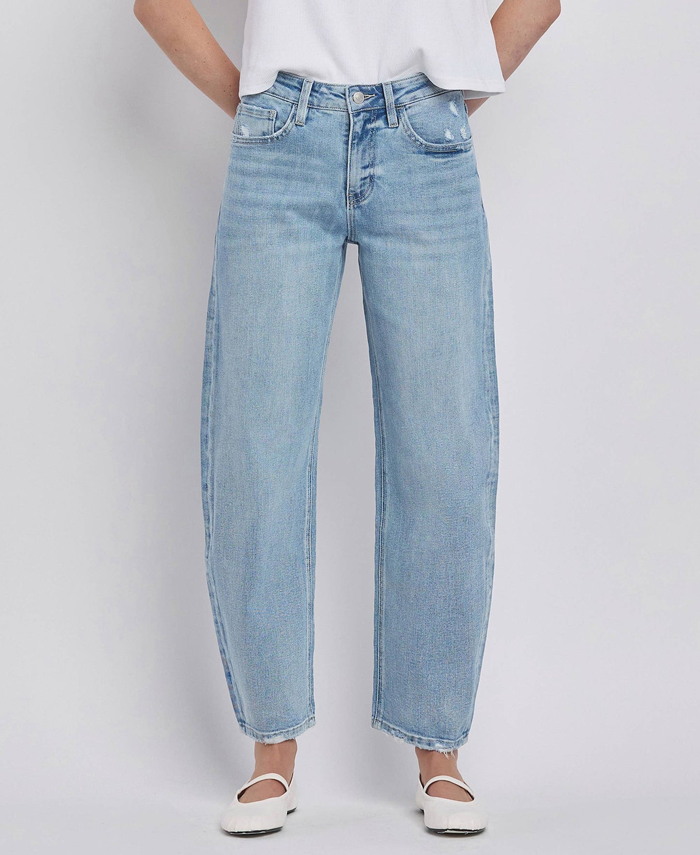 PRE-ORDER VERVET HIGH RISE BARREL LEG JEANS
