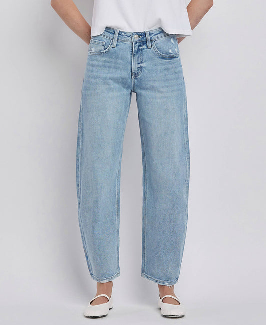 PRE-ORDER VERVET HIGH RISE BARREL LEG JEANS