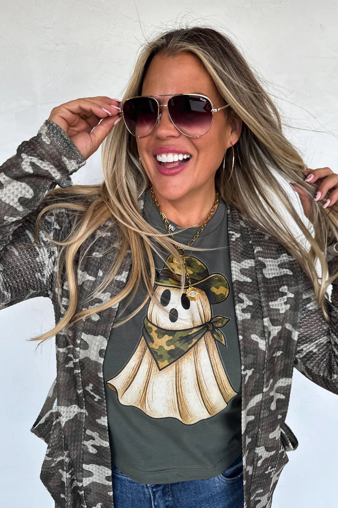 PRE-ORDER Camo Print Lola Cardigan
