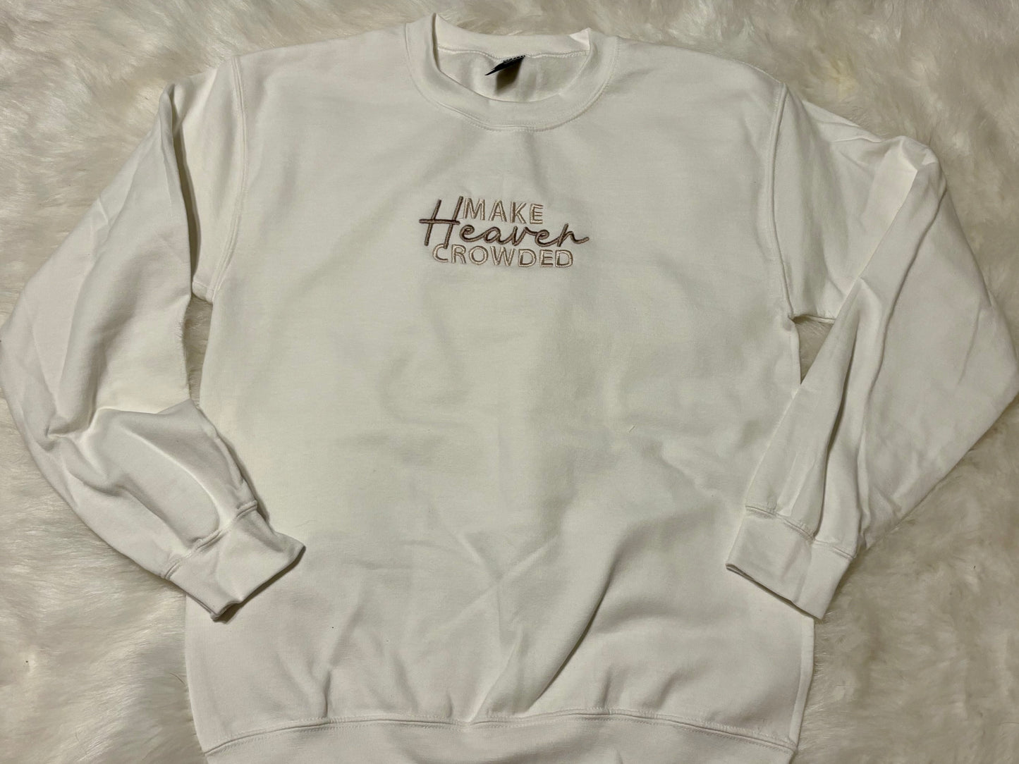 Make Heaven Crowded Embroidered Sweatshirt: White