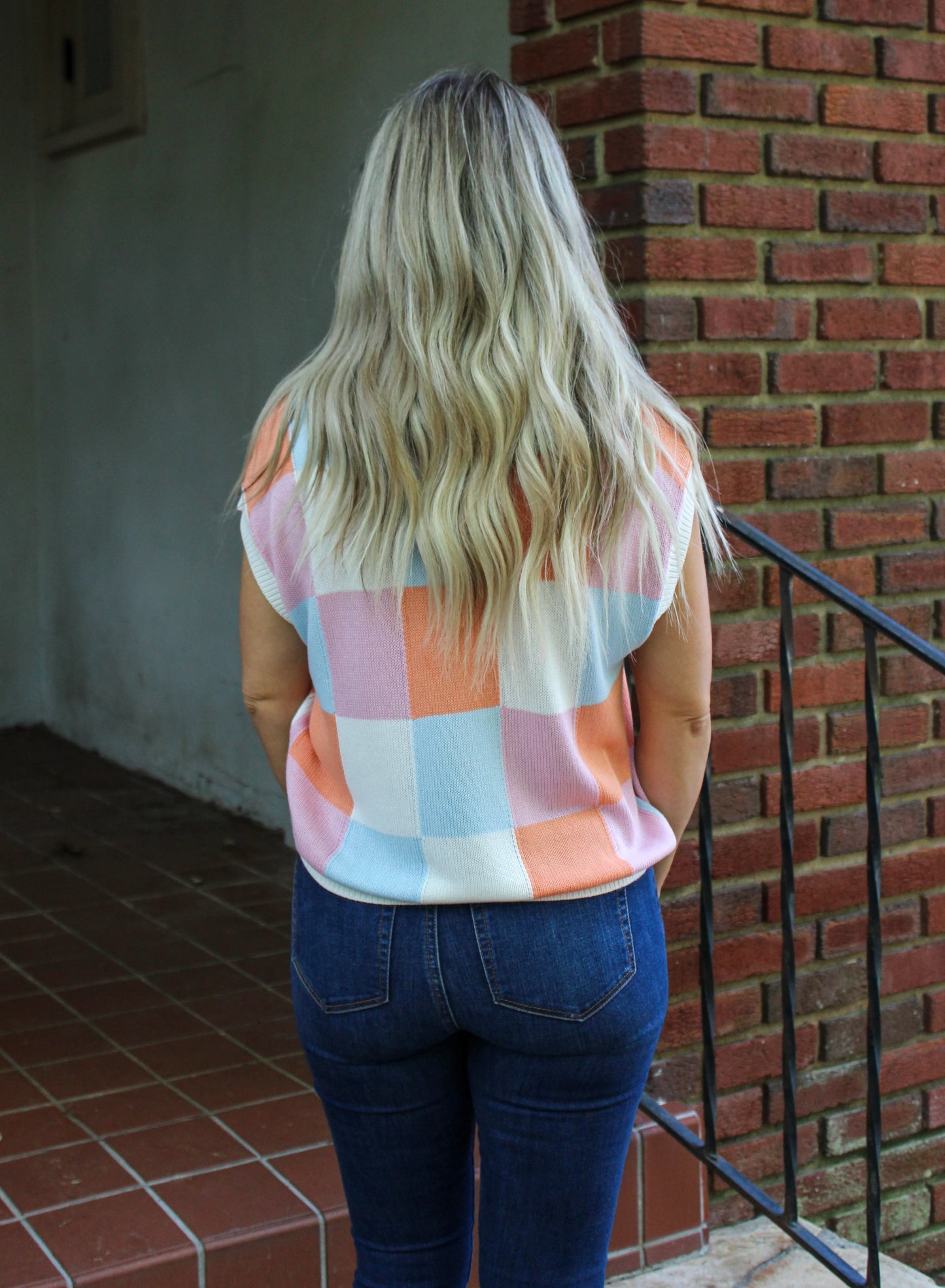 Checkered Sweater Vest