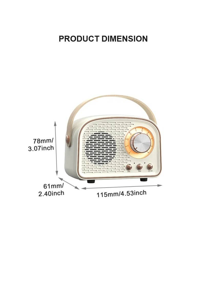 Mini Retro Fm Radio & Bluetooth Multifunction Speak