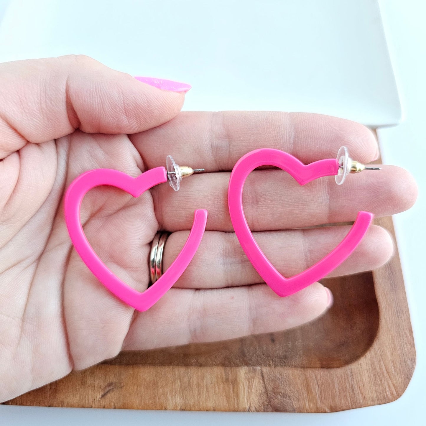 Heart Hoops - Earrings