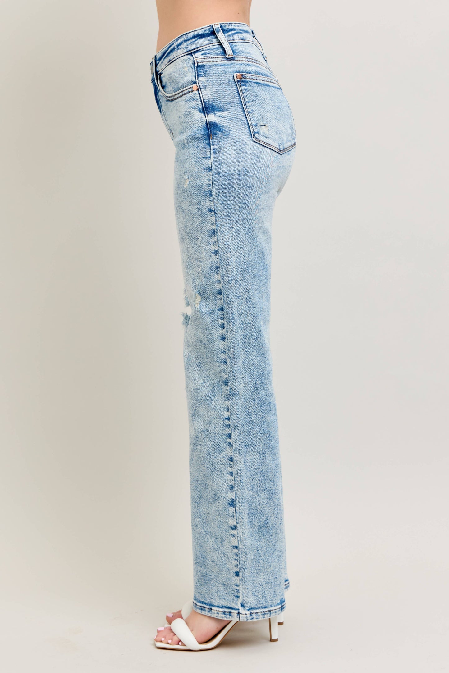 Judy Blue Mineral Wash Destroy 90's Straight Jeans