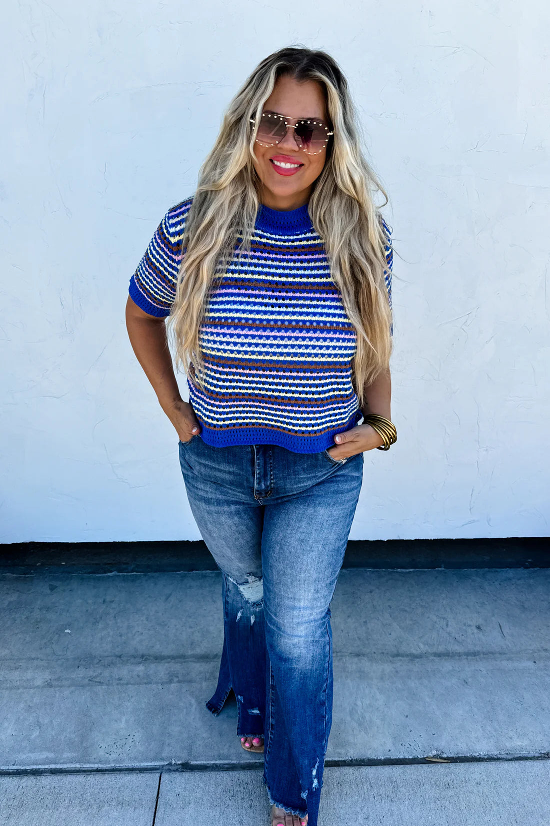 Abby Stripe Knit Top