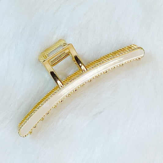 Pure Simplicity Hair Claw: White