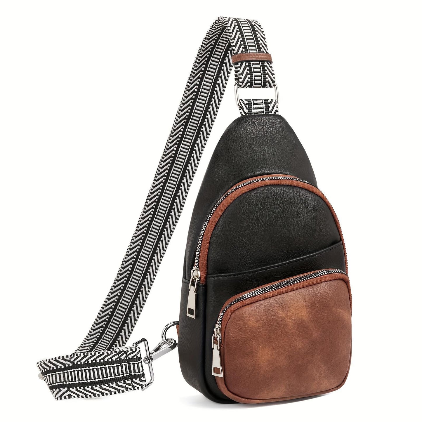Two-Toned Vegan Leather Sling