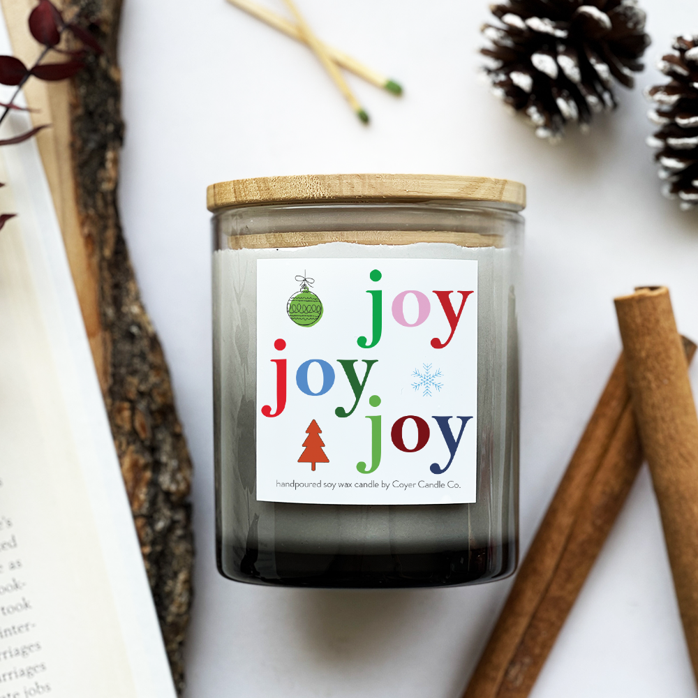 11 oz Candle Jars - Joy Joy Joy