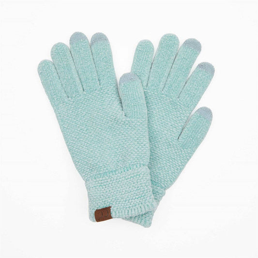 CC Chenille Touchscreen Glove- Mint