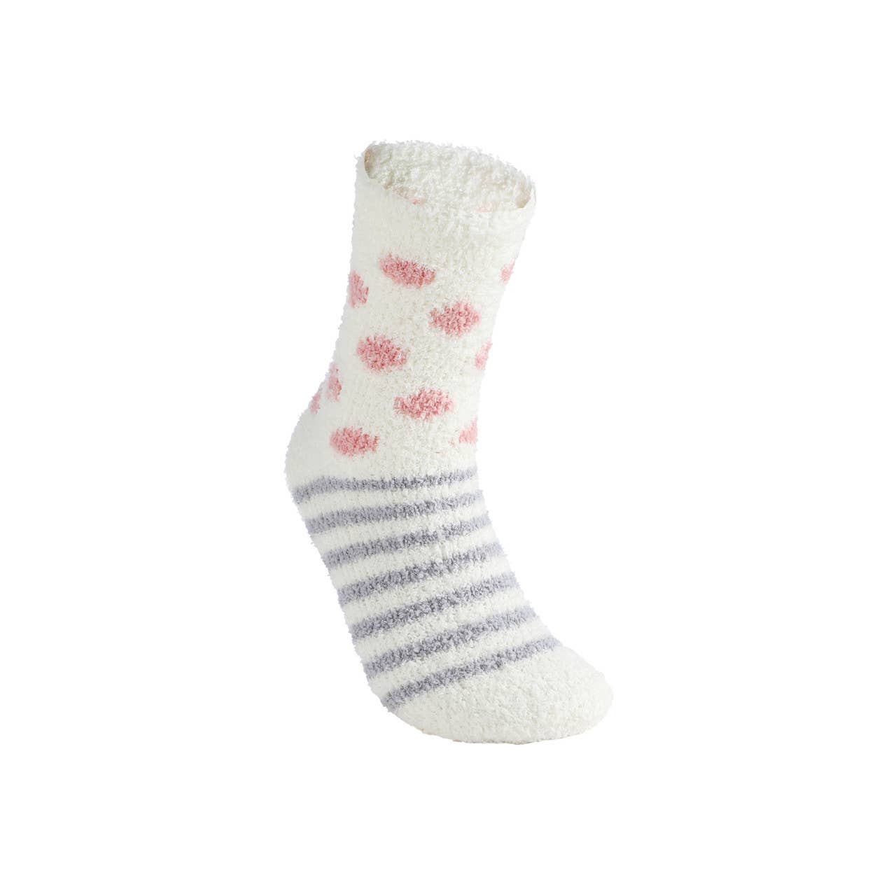 Ladies Fuzzy Socks - 3 pair Set - Pink