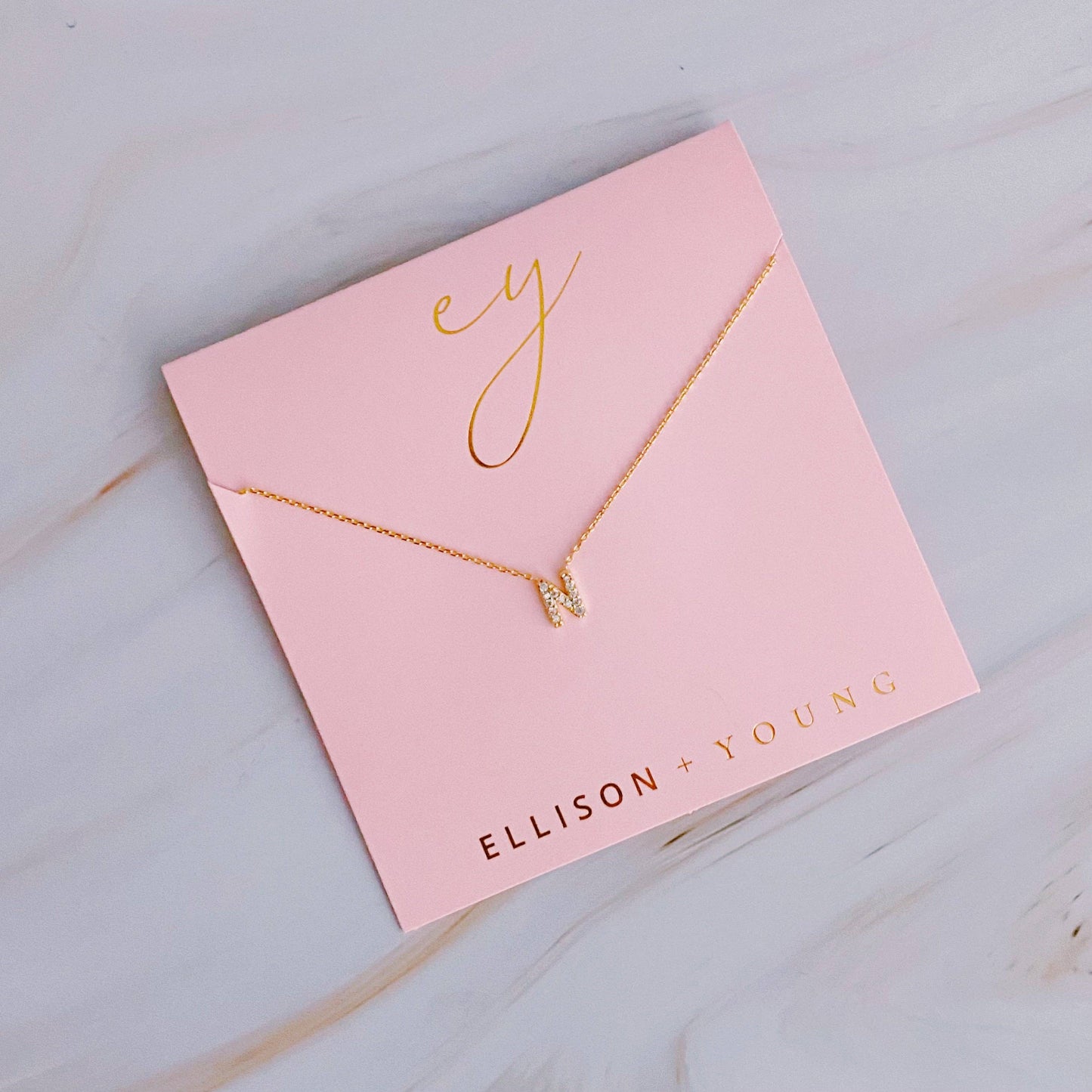 Understated Beauty Initial Necklace: Mo