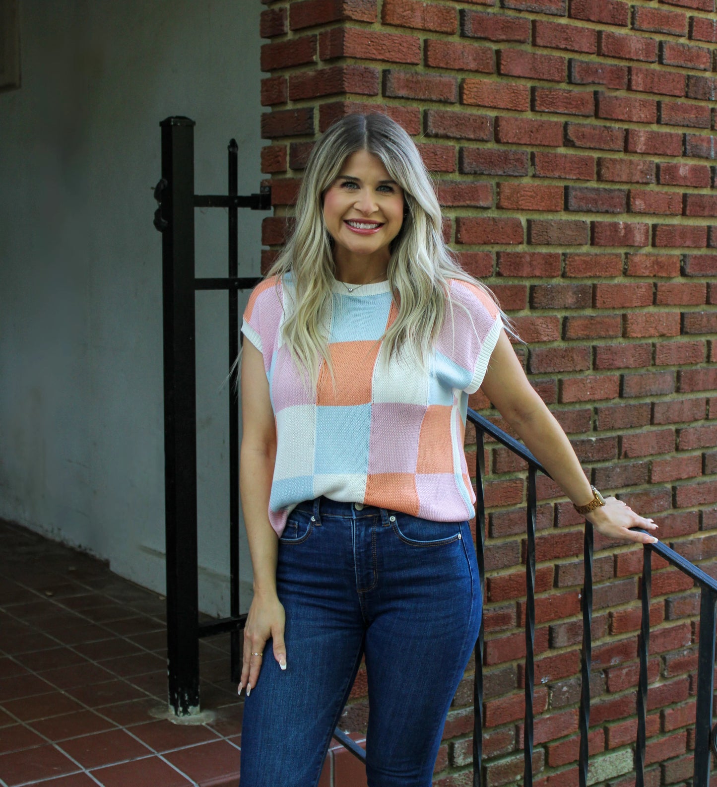 Checkered Sweater Vest