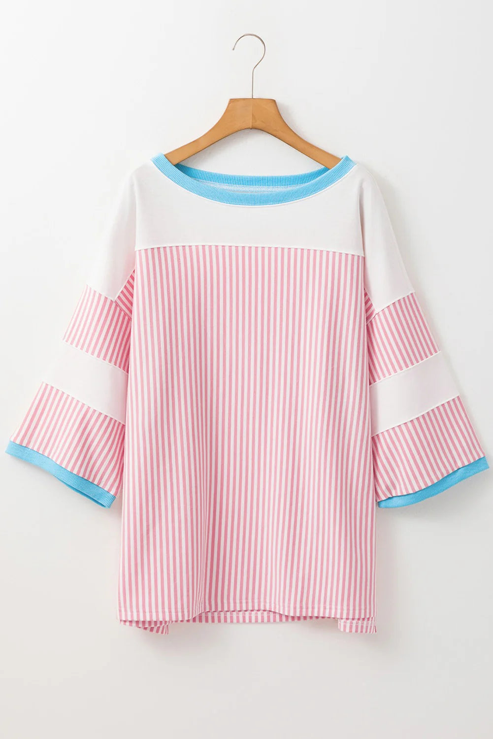 PRE-ORDER Pink Stripe Plus Size Top