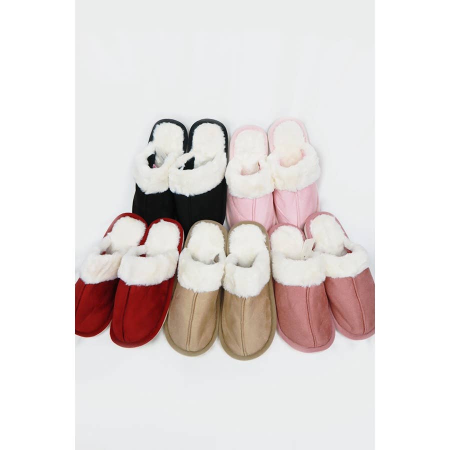 Fuzzy Faux Fur Slippers