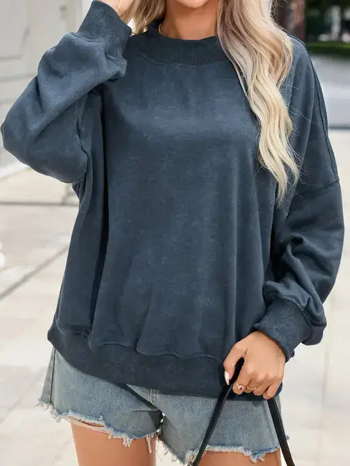 PRE-ORDEE Drop Shoulder Sweatshirt: Blue