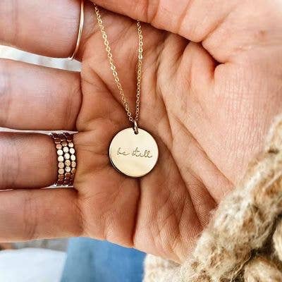 Faith Based Necklaces - Medallion: Be still