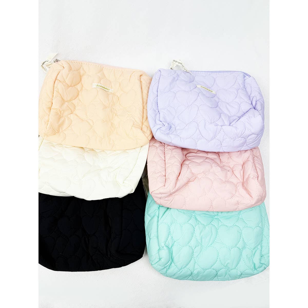 Large Heart Embossed Cosmetic Pouc