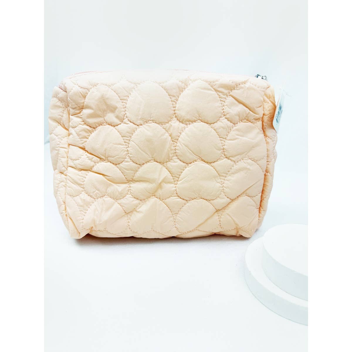 Large Heart Embossed Cosmetic Pouc