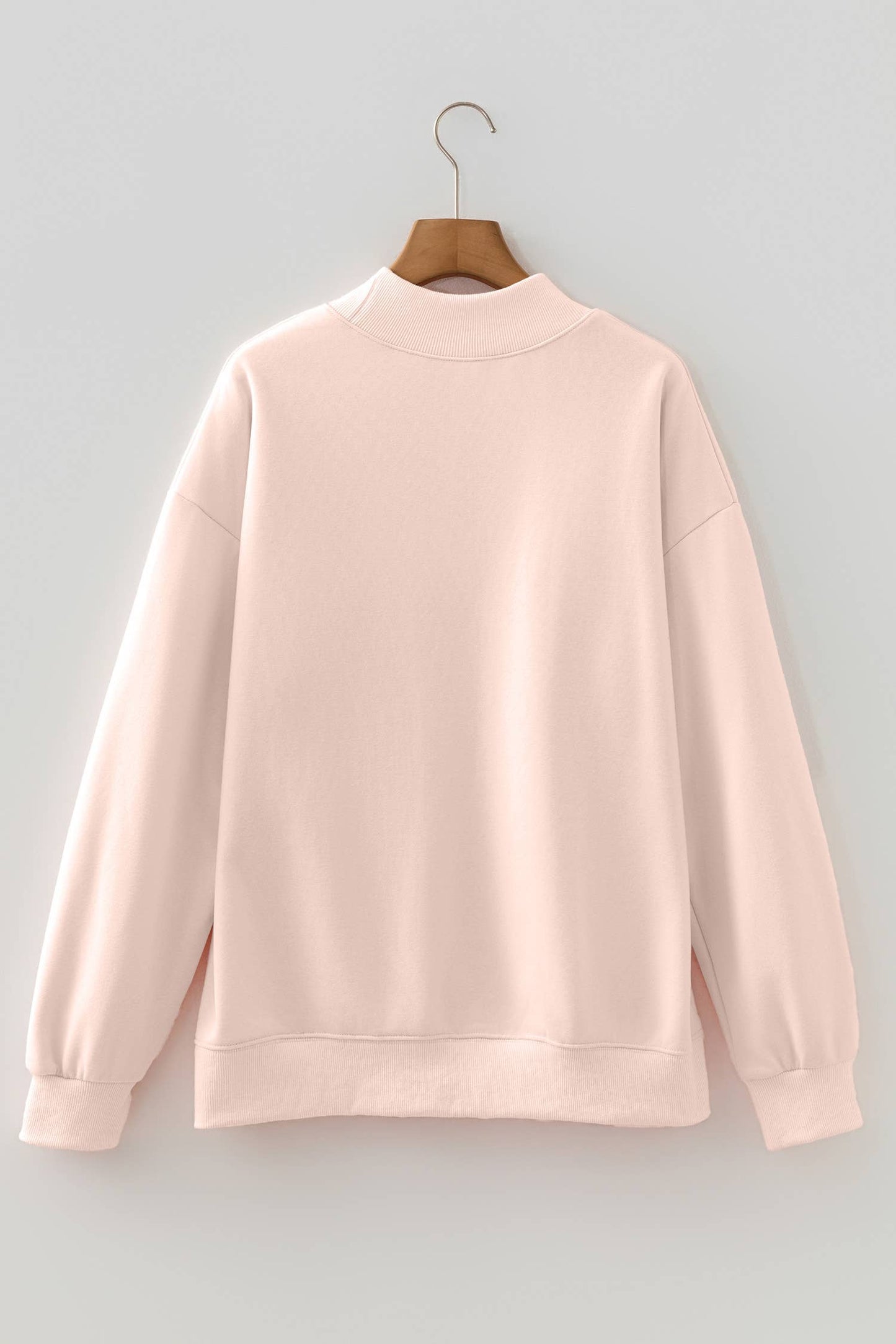 Blessed Embroidered Mock Neck Sweatshirt