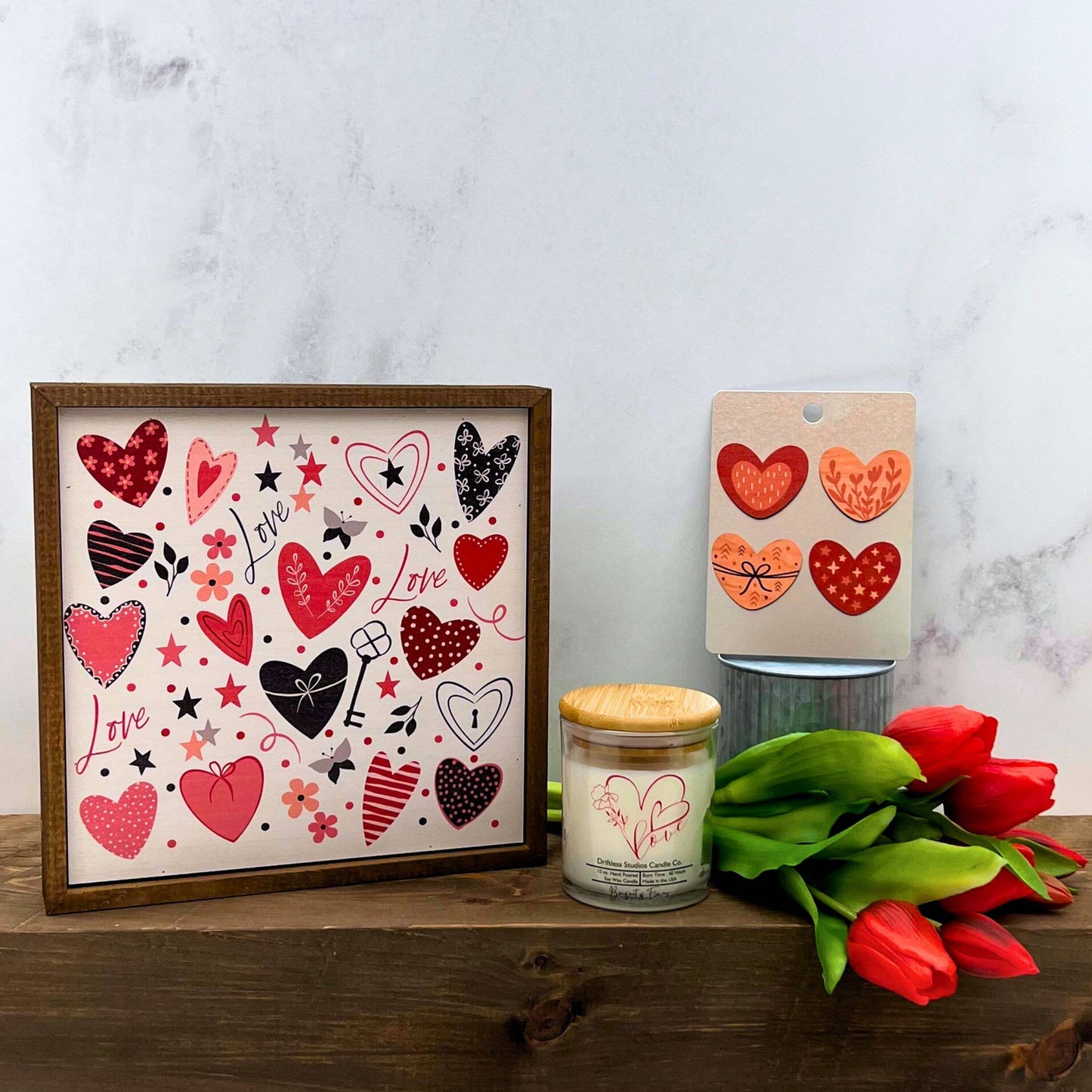 Love Heart Valentine Day Clear Candle - Valentines Gifts