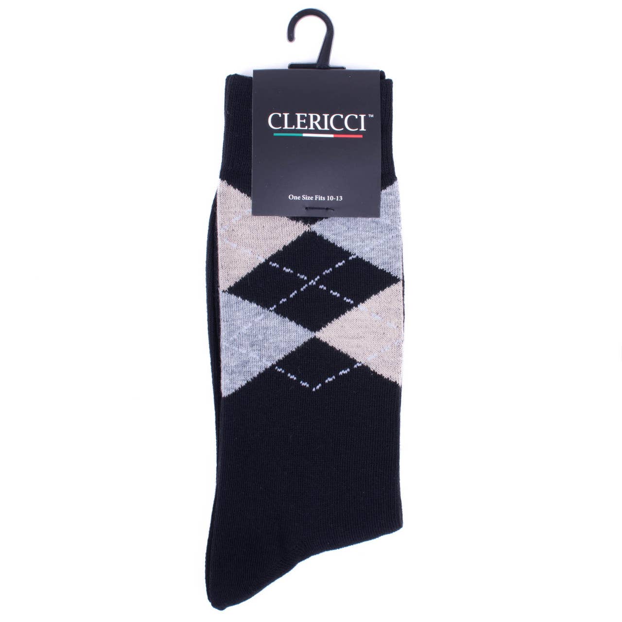 Men Assorted Black Fancy Pattern Poly Socks