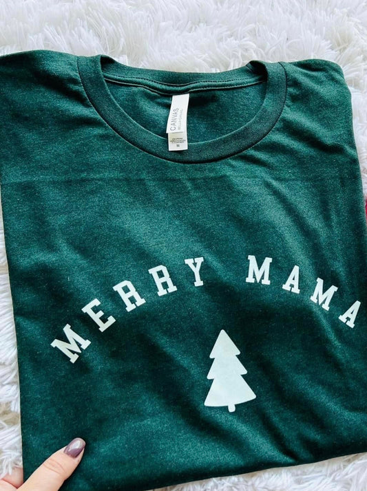 MERRY MAMA EMERALD GREEN TEE