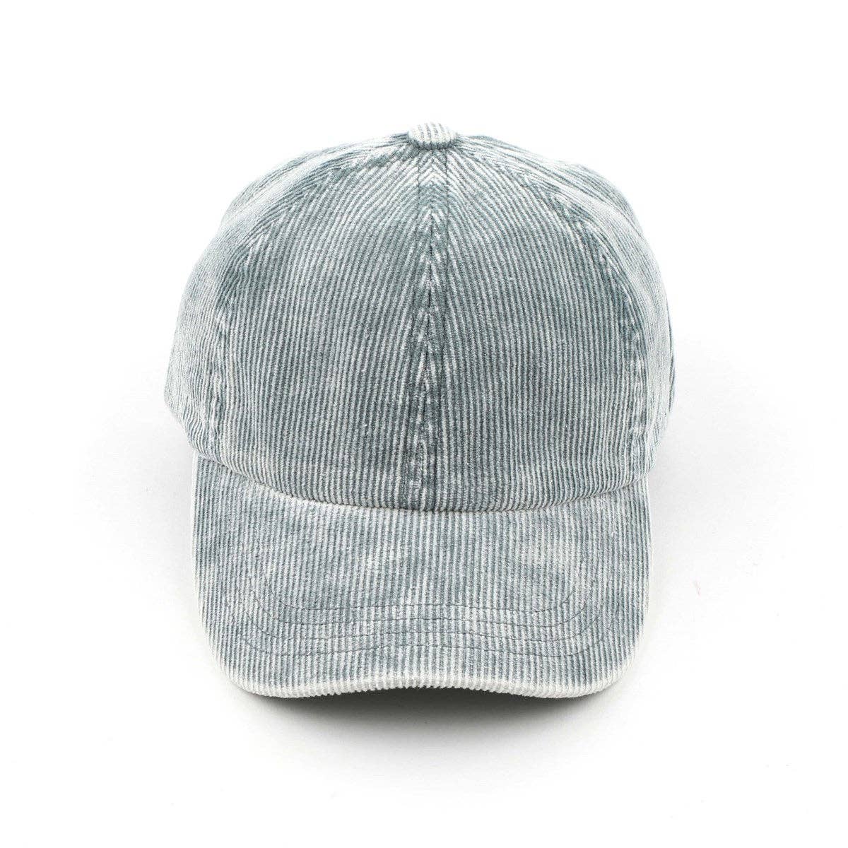 CC Stone-Washed Corduroy Cap- Teal Grey