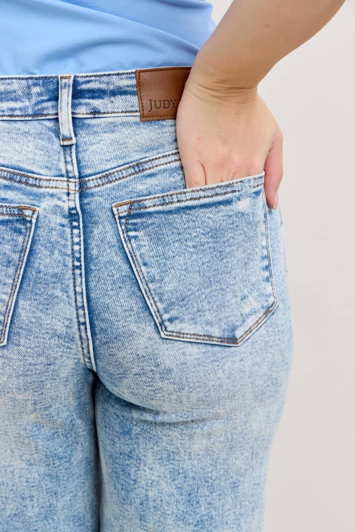 Judy Blue Mineral Wash Destroy 90's Straight Jeans
