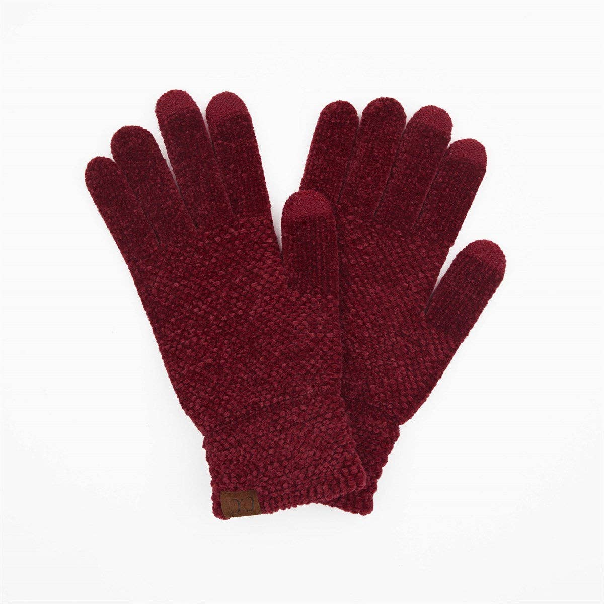 CC Chenille Touchscreen Glove - Burgundy