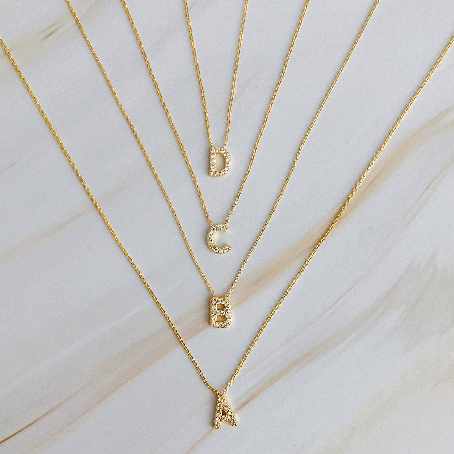 Understated Beauty Initial Necklace: Mo