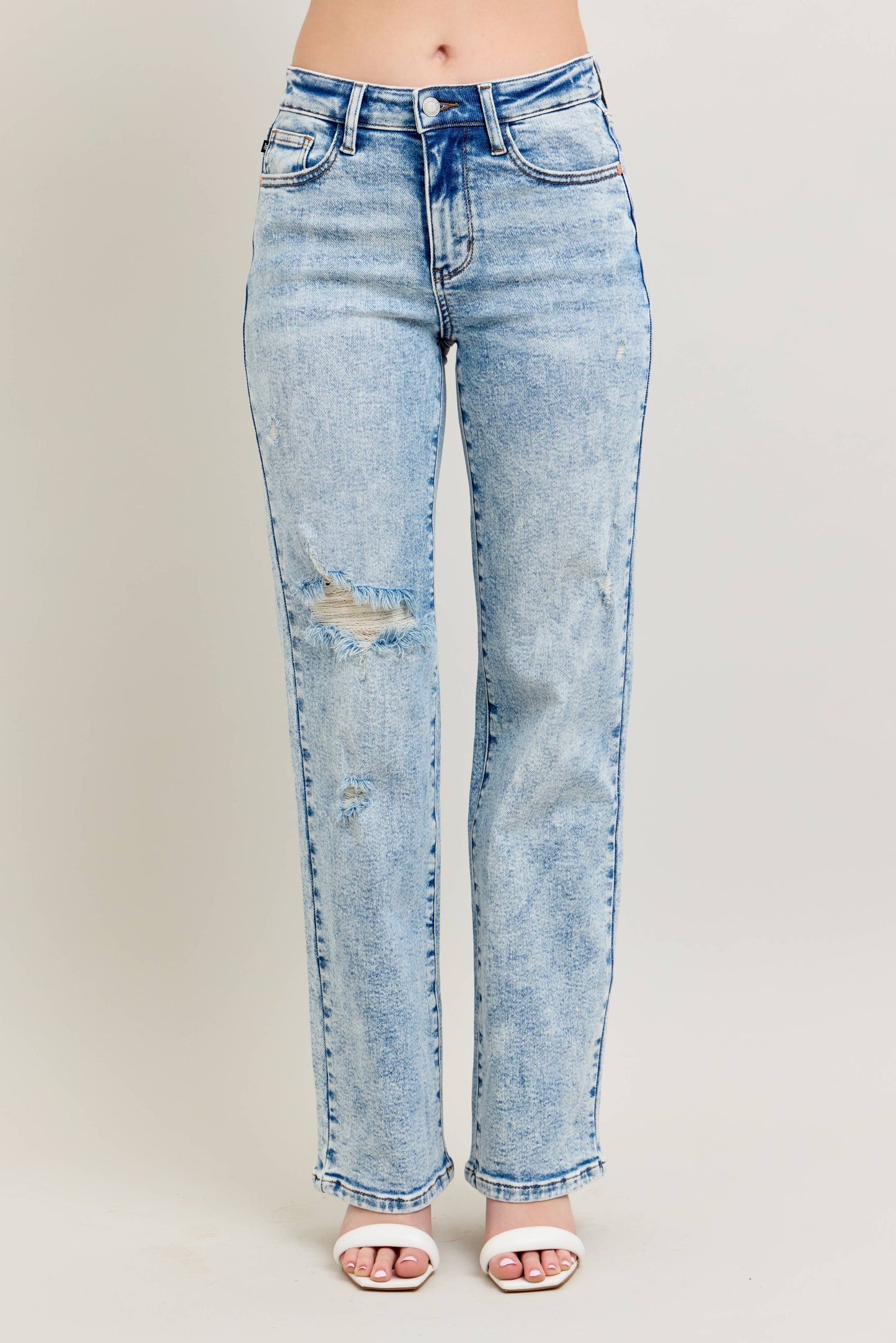 Judy Blue Mineral Wash Destroy 90's Straight Jeans