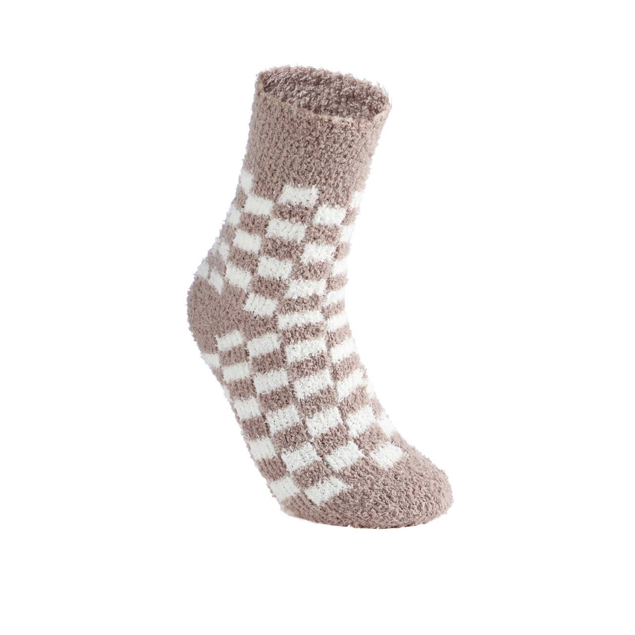 Ladies Fuzzy Socks - 3 pair Set - Tan my