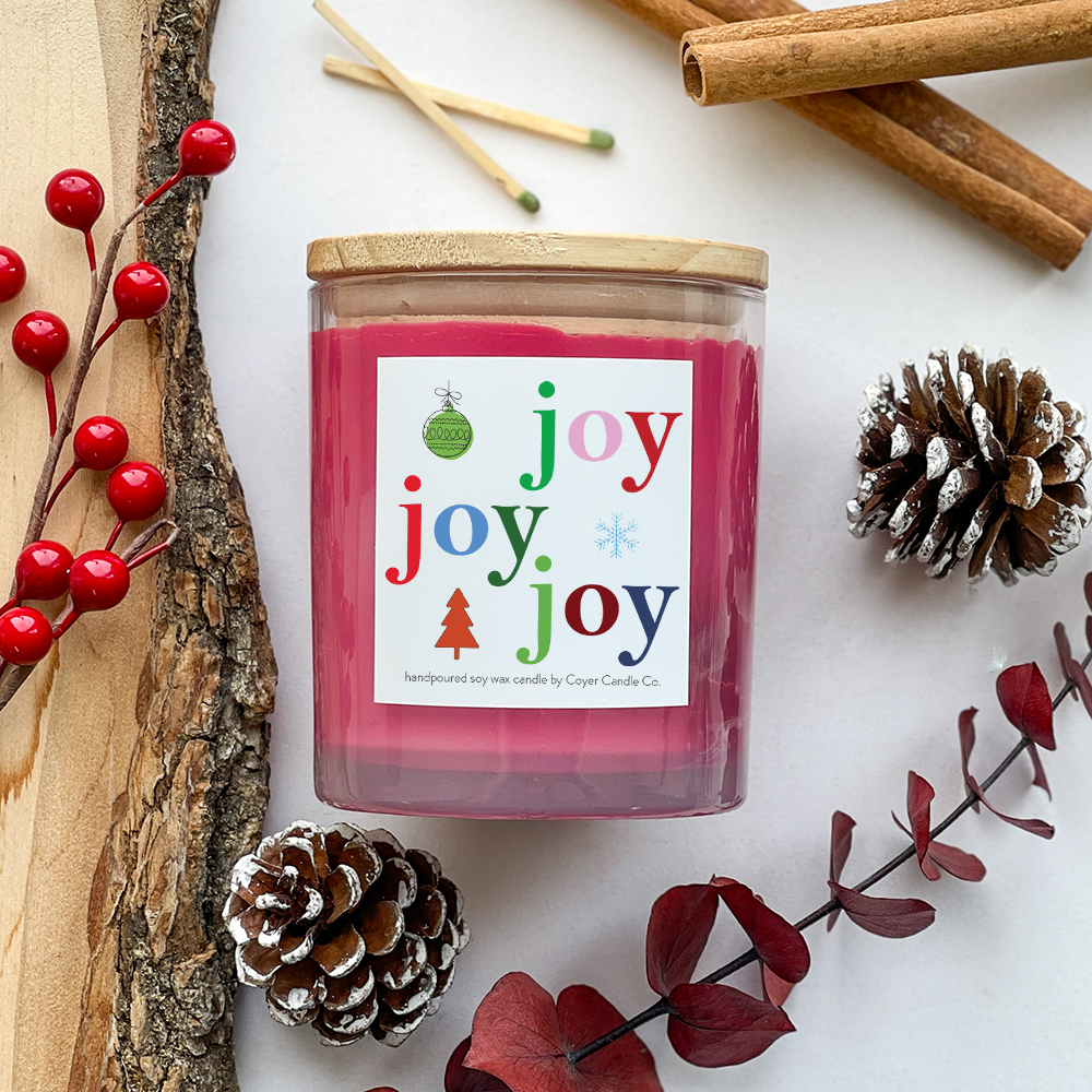 11 oz Candle Jars - Joy Joy Joy