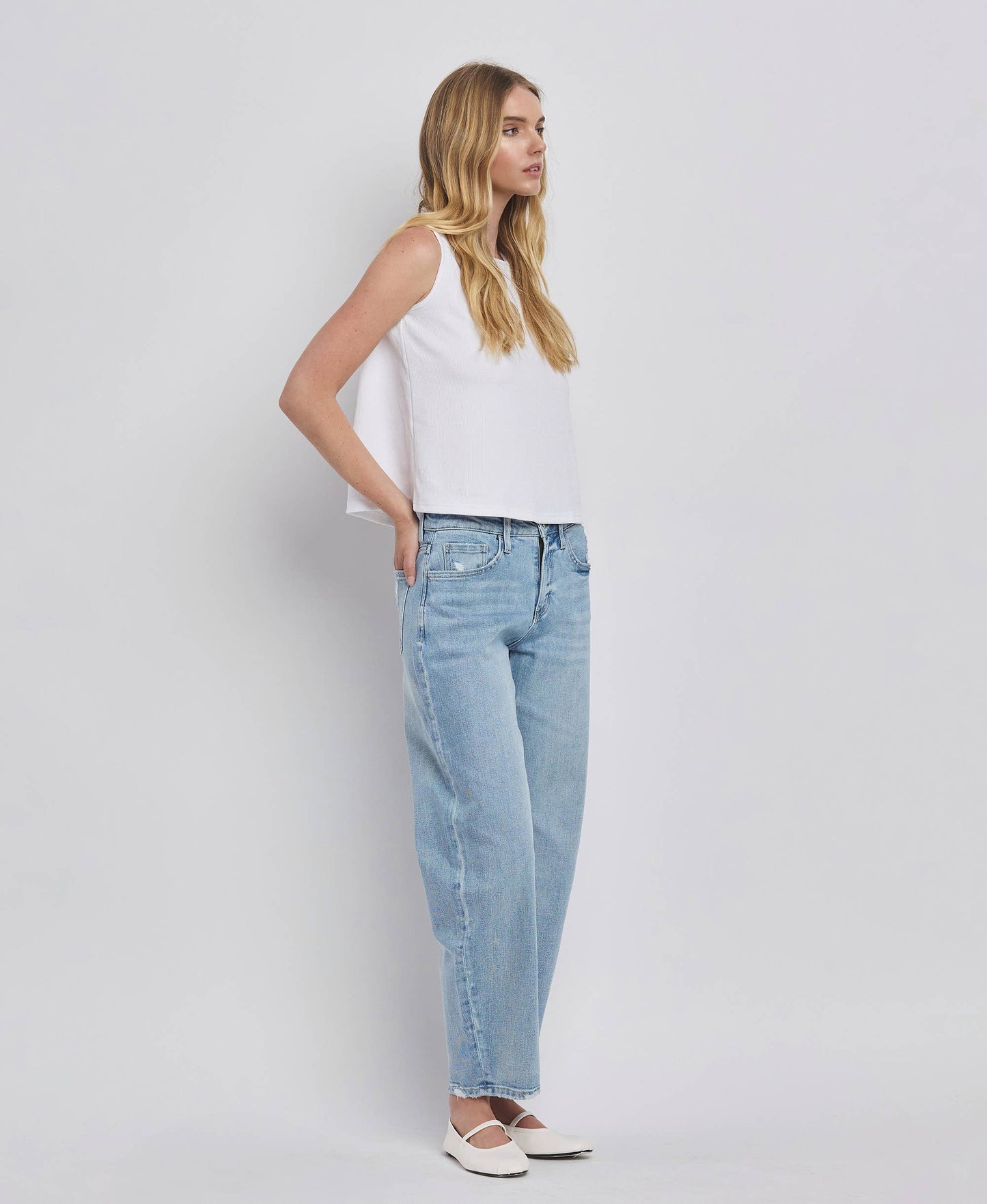 PRE-ORDER VERVET HIGH RISE BARREL LEG JEANS