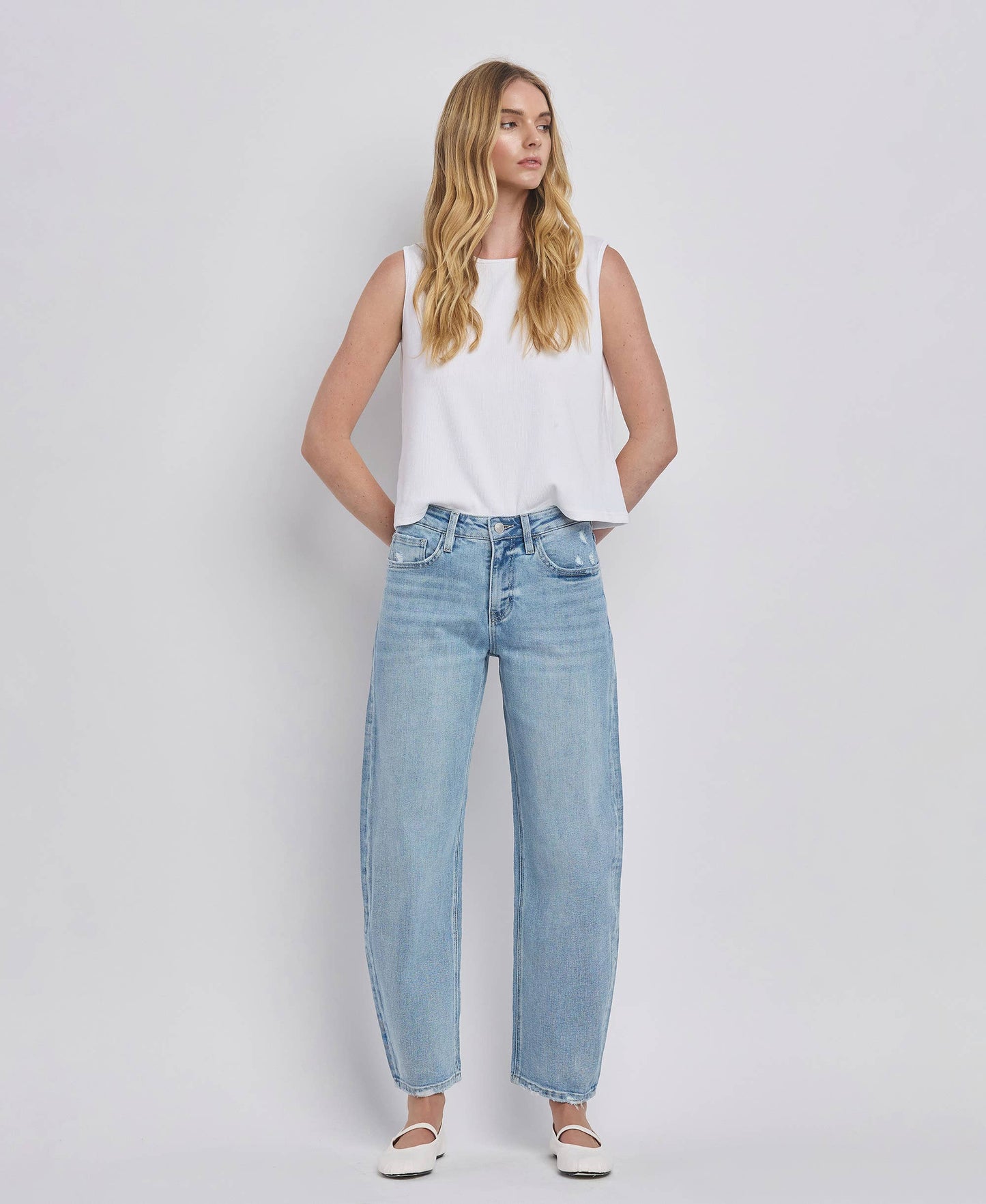 PRE-ORDER VERVET HIGH RISE BARREL LEG JEANS