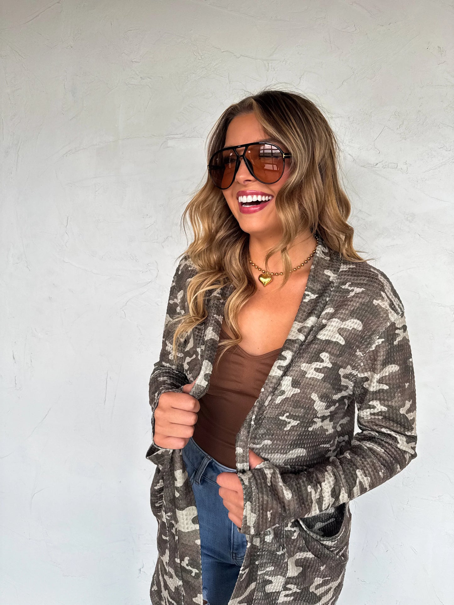 PRE-ORDER Camo Print Lola Cardigan